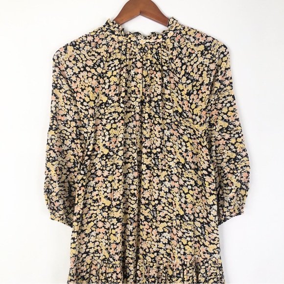 Apiece Apart Trinidad Maxi Dress Size L Floral Tiny Flowers Mixed A Line - Picture 4 of 6